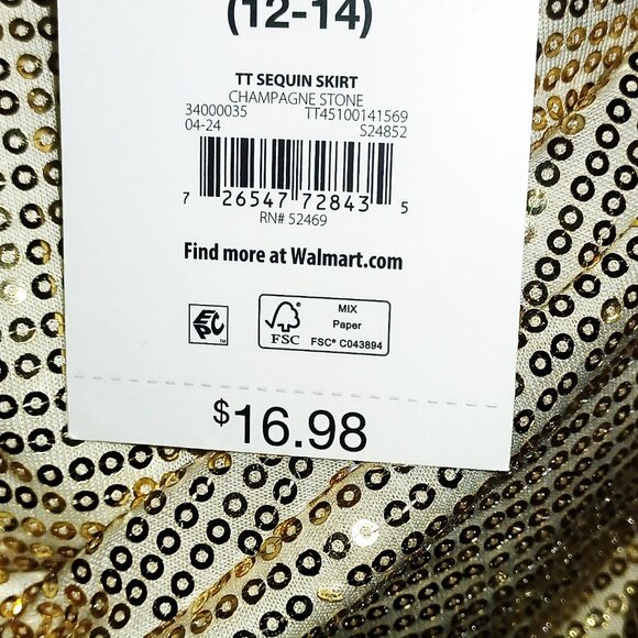 Sequin Midi Column Skirt NWT Large 12 to 14 - Picture 4 of 7